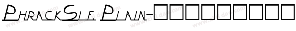 PhrackSle Plain字体转换